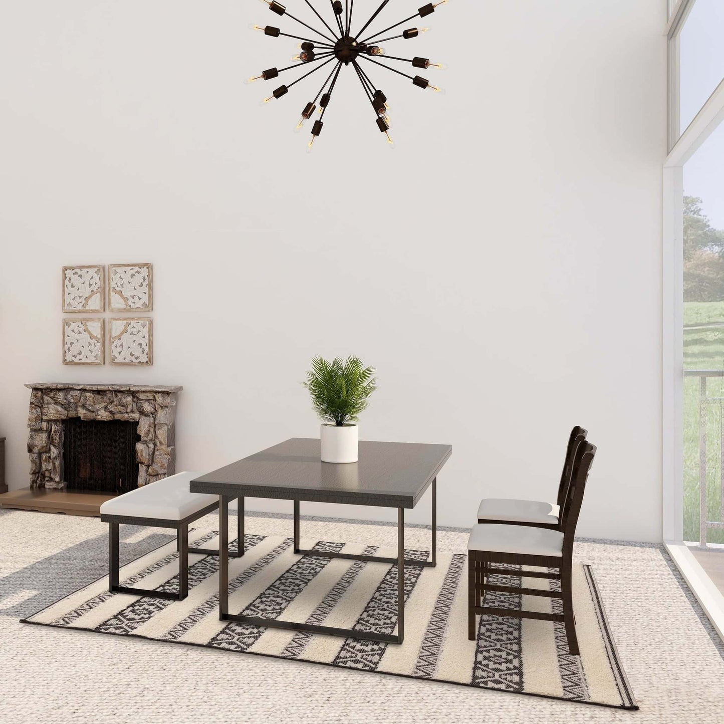 Alfombra de polipropileno mod. MONTY STRIPE
