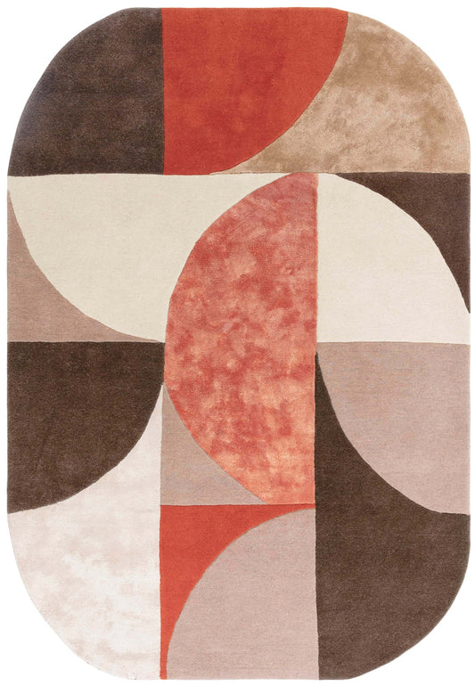 Alfombra de lana mod. MATRIX/OVAL