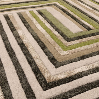 Alfombra de viscosa y lana mod. MATRIX/NETWORK