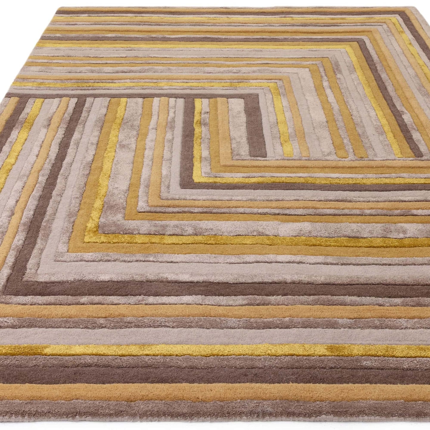 Alfombra de viscosa y lana mod. MATRIX/NETWORK