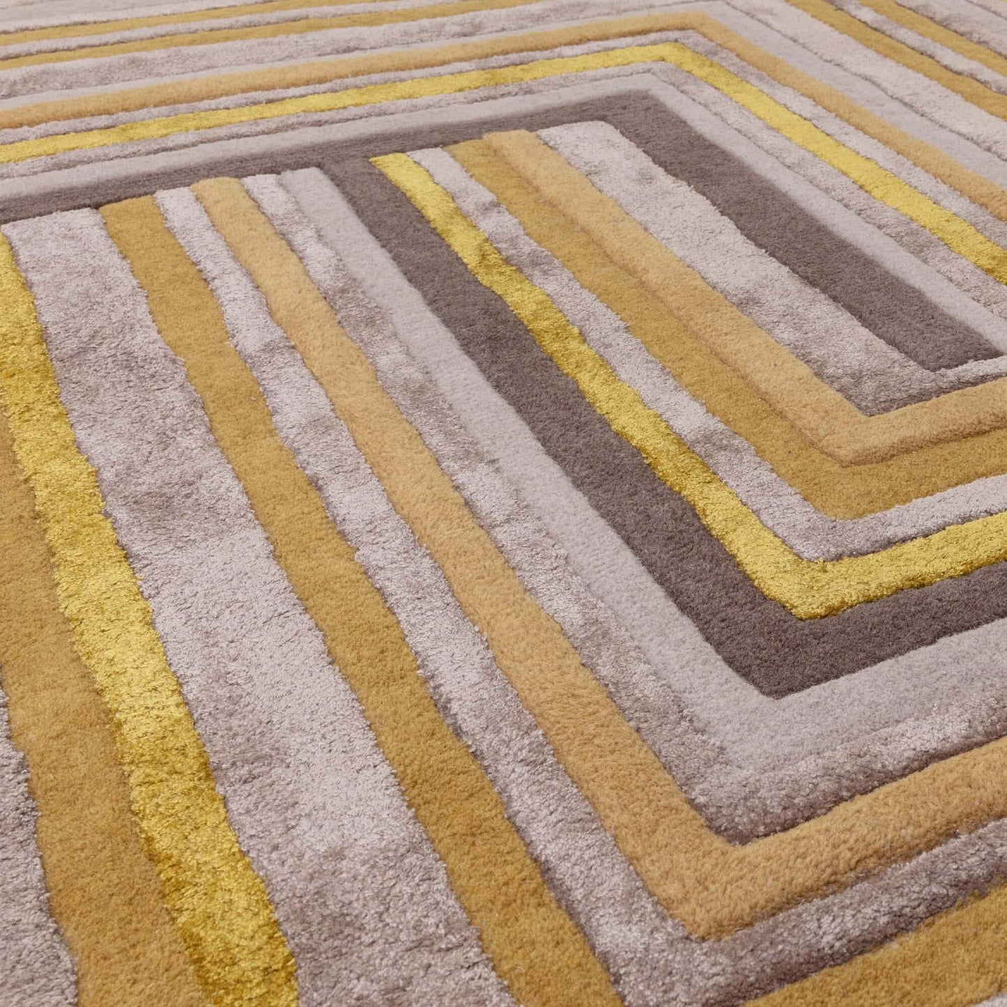 Alfombra de viscosa y lana mod. MATRIX/NETWORK