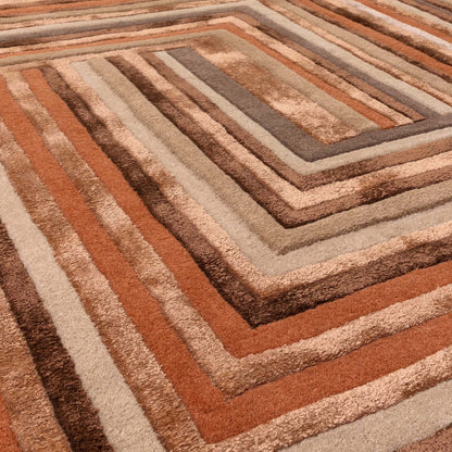 Alfombra de viscosa y lana mod. MATRIX/NETWORK