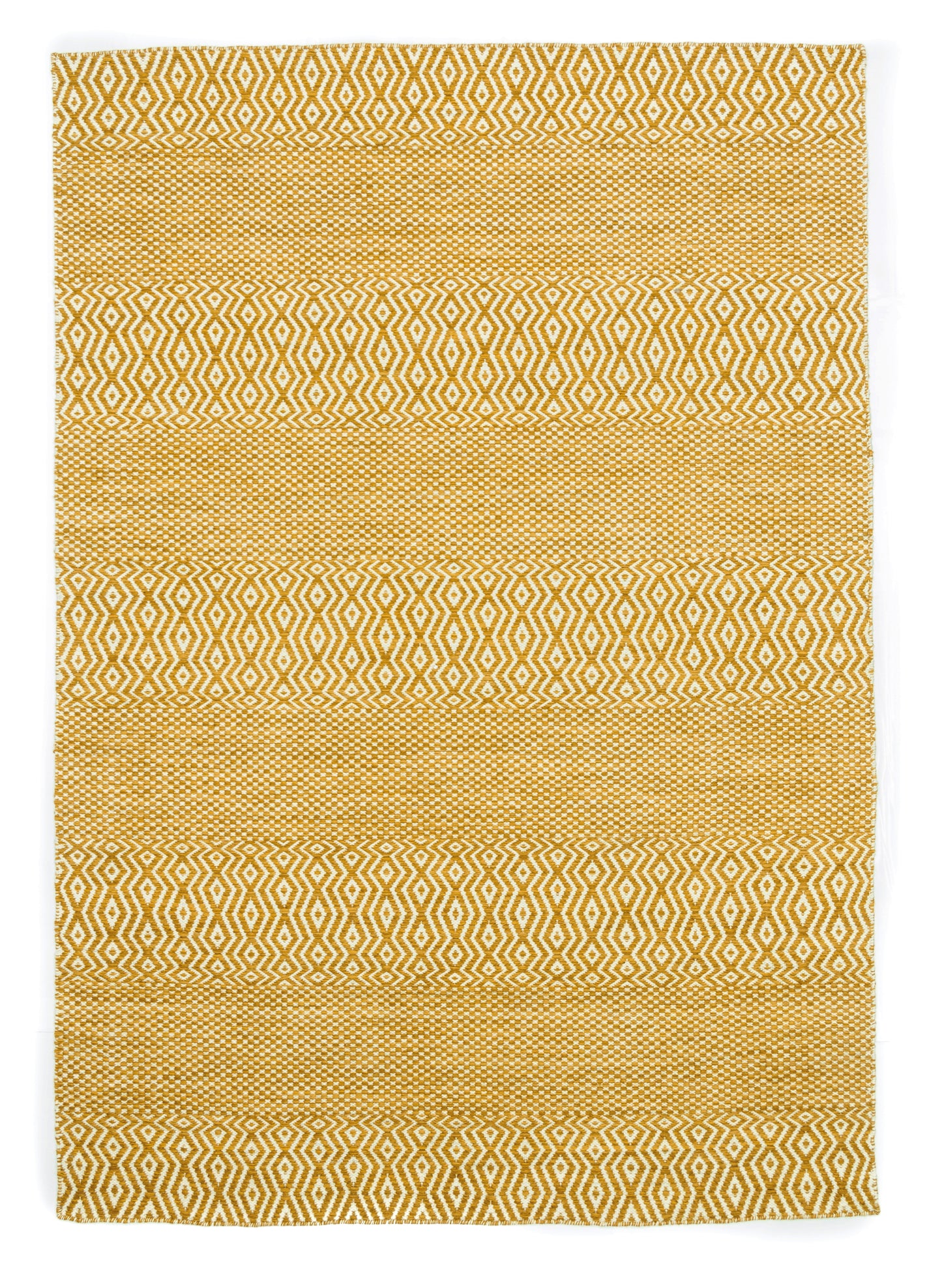 Alfombra pequeña de lana geométrica única (1,5x3) - dos ventanas